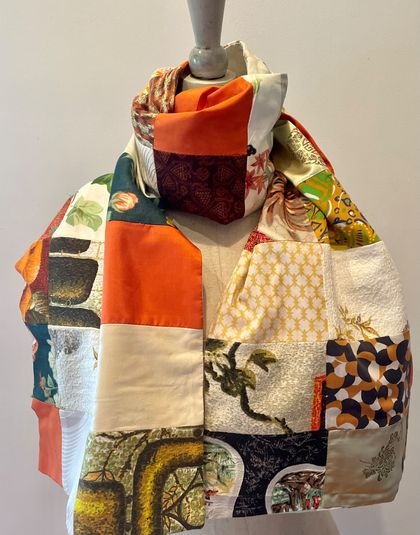 Vintage Kimono Silk Scarf  'Mary'