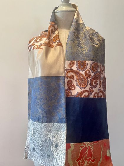Vintage Kimono Silk Scarf - ‘Lorie’